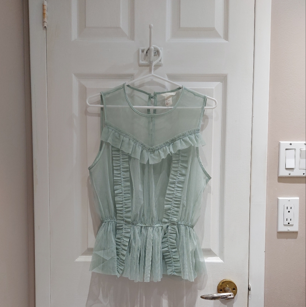 NWOT, H&M | Mesh Peplum Top